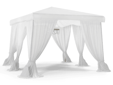 Tent with curtains